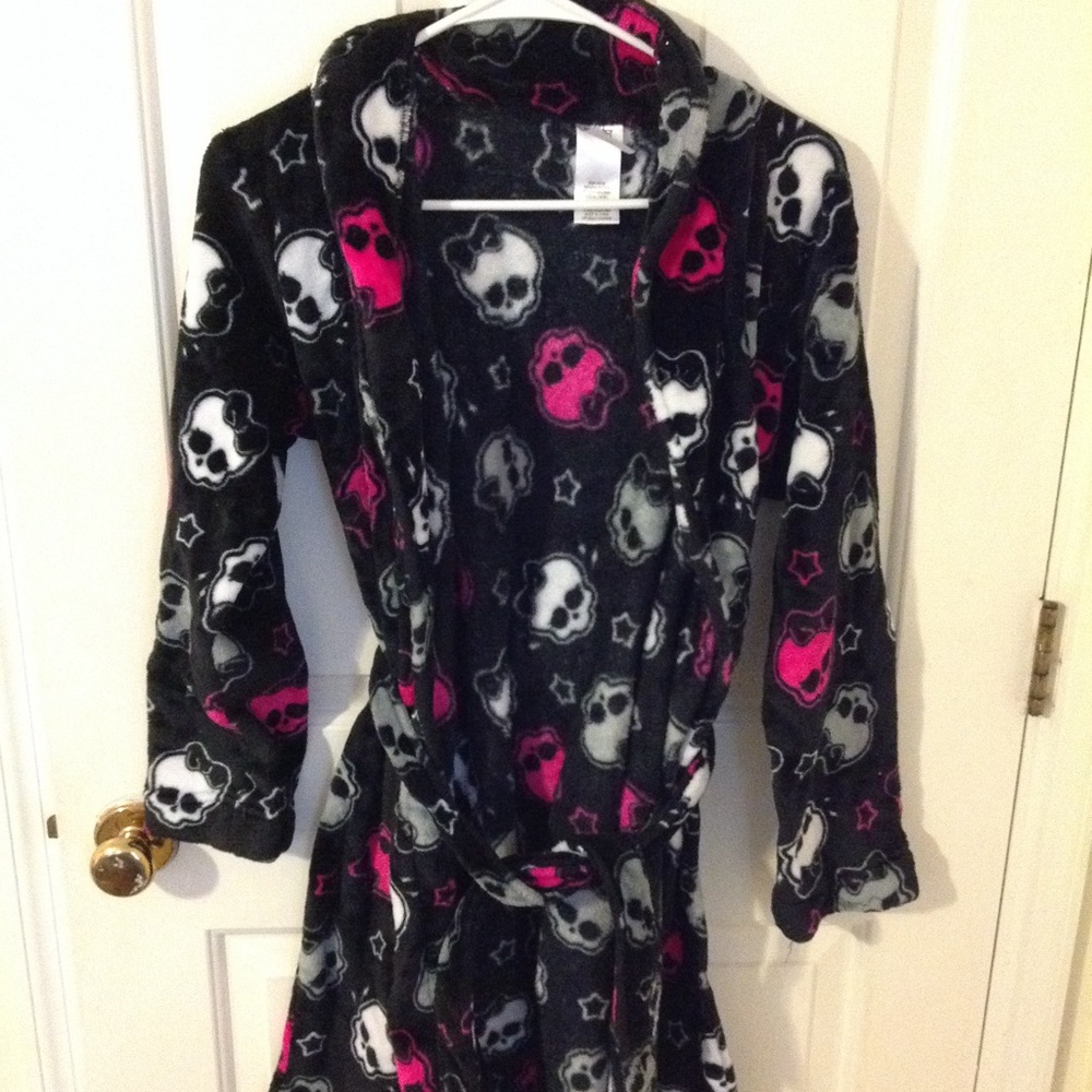 Monster High skulls mid-length robe Girls XL